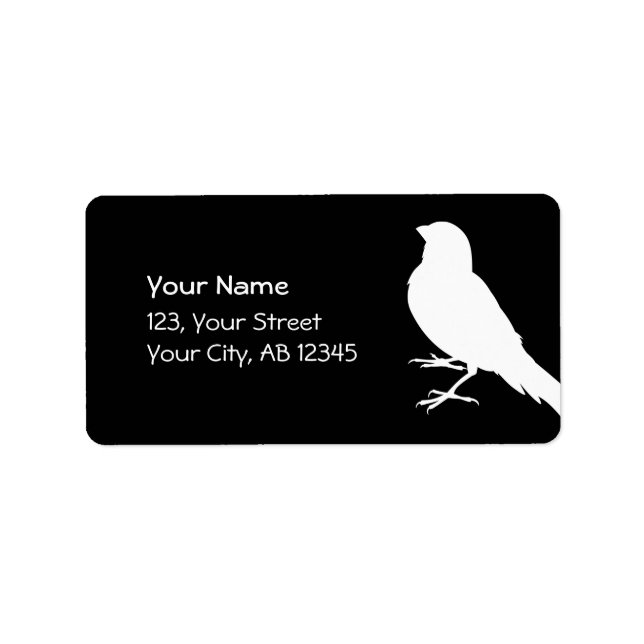 Standing Canary Bird Label (Front)