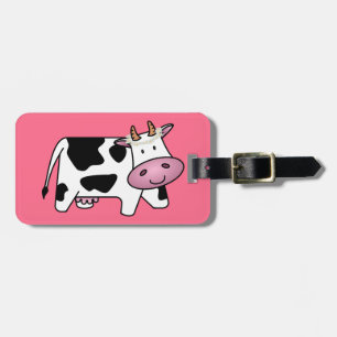 Standing Cow with Daisies Luggage Tag