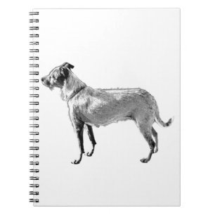 Standing Dog Silhouette Grit Notebook