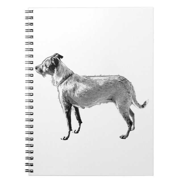 Standing Dog Silhouette Grit Notebook (Front)