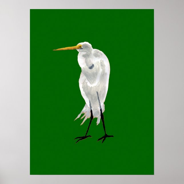 Standing Egret Poster (Front)