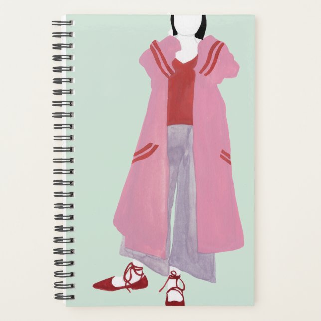 Standing Fashion Figure - Oversized Jacket Planner (Front)