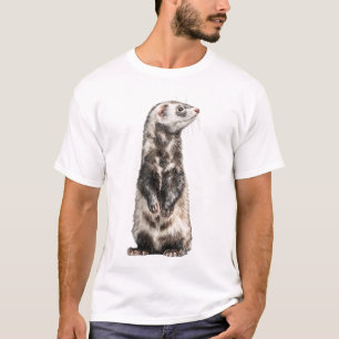 Standing Ferret Wildlife Illustration Men T-Shirt