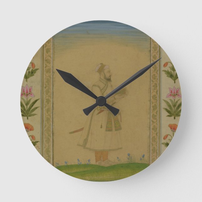 Standing figure of a nobleman, holding a book, fro round clock (Front)