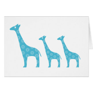 Standing Giraffes (Blue)