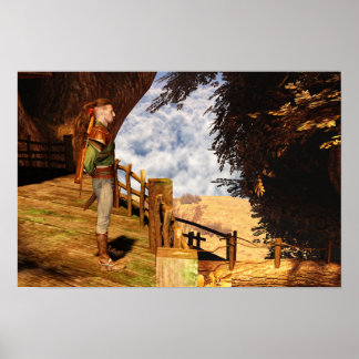 Standing Guard Autumn Day Poster