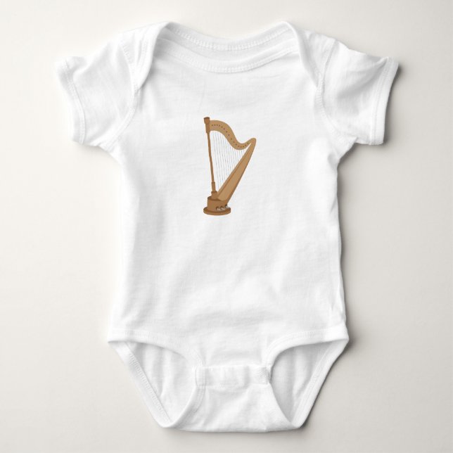 Standing Harp Baby Bodysuit (Front)