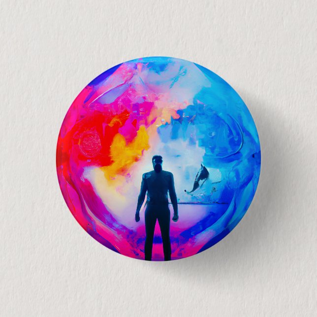 Standing in Colours 3 Cm Round Badge (Front)