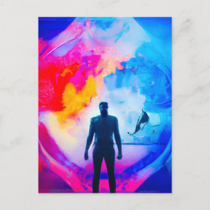 Standing in Colours Postcard