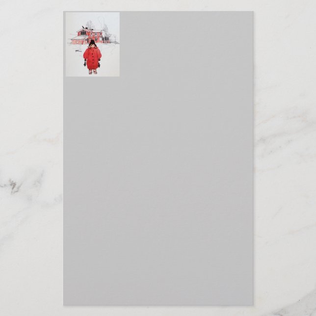 Standing in Winter Snow Stationery (Front)