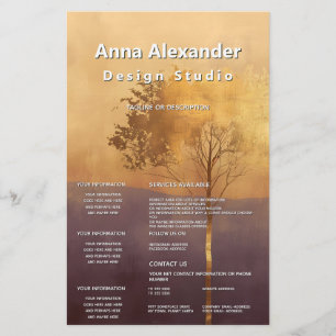 Standing Light   Tree Minimal Design  Flyer