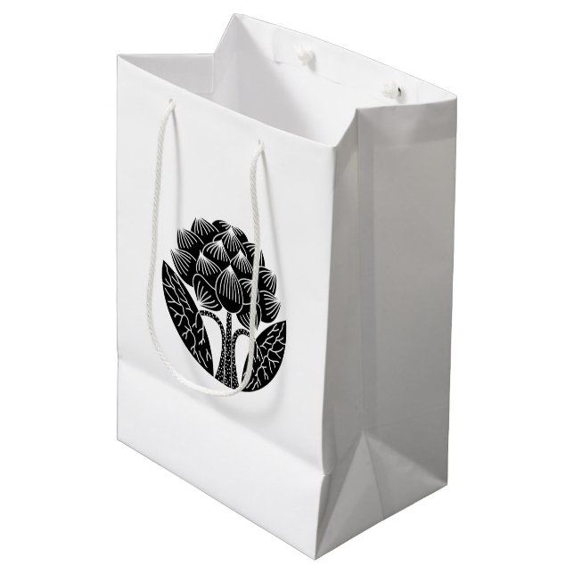 Standing Lotus flower Medium Gift Bag (Front Angled)