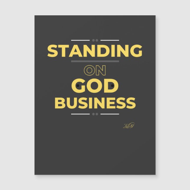 Standing on God's business (Front)