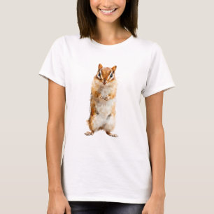 Standing Painted Chipmunk Illustration Women T-Shirt