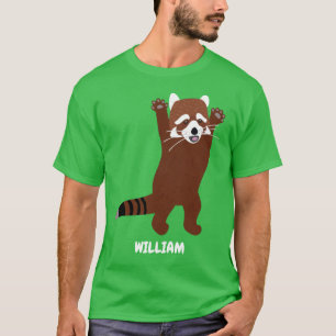Standing Red Panda Custom Personalised Graphic T-Shirt