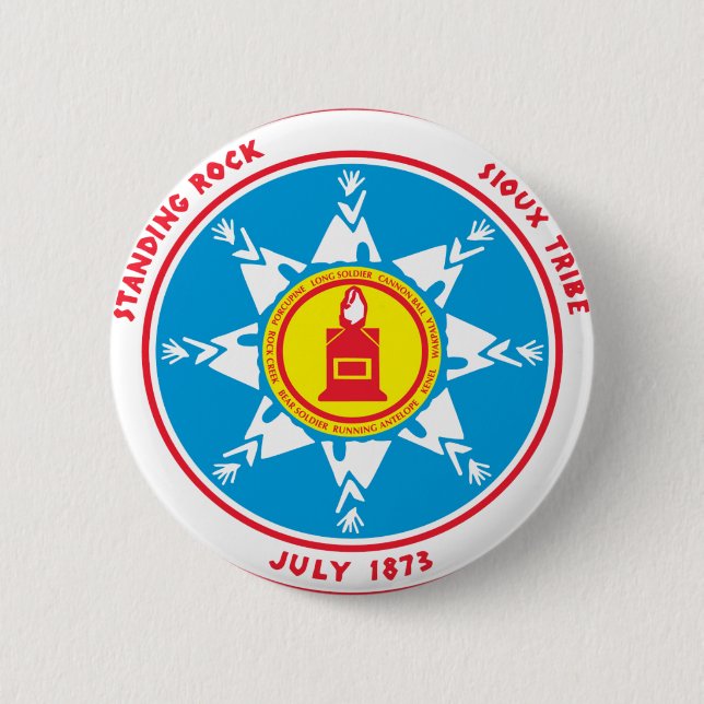 Standing Rock tribe logo 6 Cm Round Badge (Front)