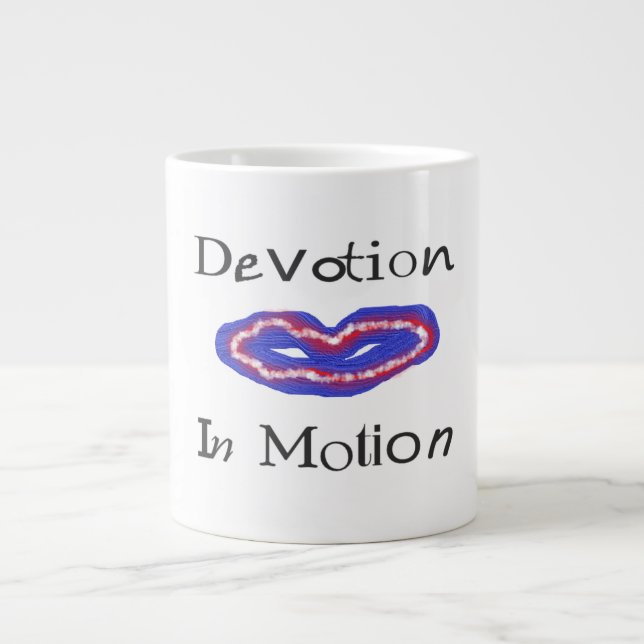 Standing strong message with patterns large coffee mug (Front)