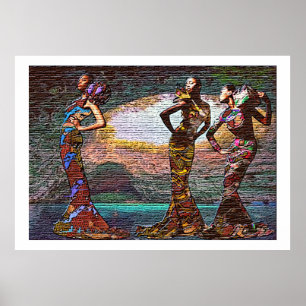 Standing Tall Amongst Haters – Afrocentric Power Poster