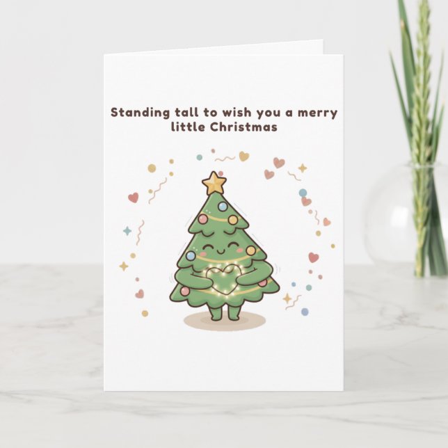 Standing Tall to Wish You a Merry Little Christmas Card (Front)