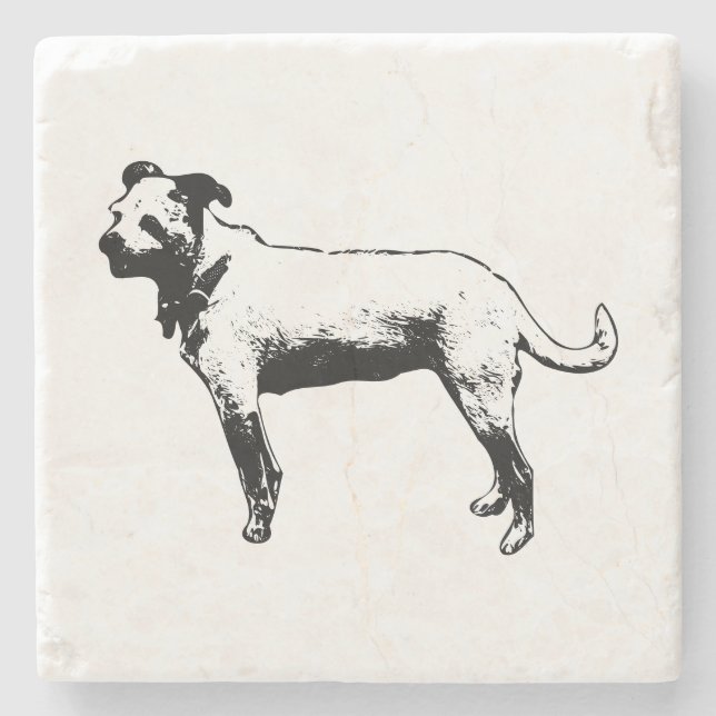  Standing Terrier Mix Coaster (Front)