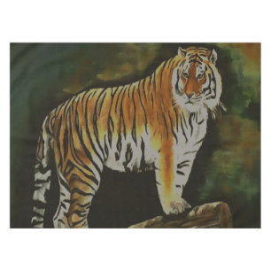 Standing Tiger Safari Animal Art Tablecloth