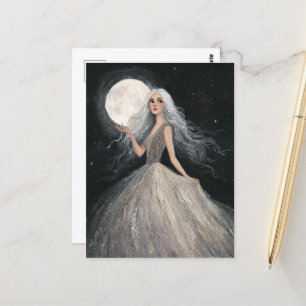 Standing Under the Full Moon Postcard
