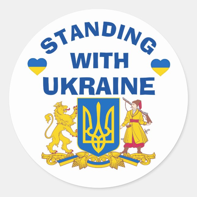 STANDING WITH UKRAINE Stickers (Front)