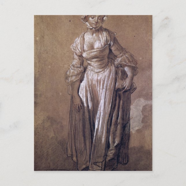 Standing Young Girl Postcard (Front)