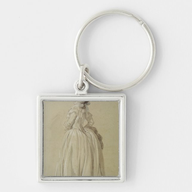 Standing Young Woman Key Ring (Front)