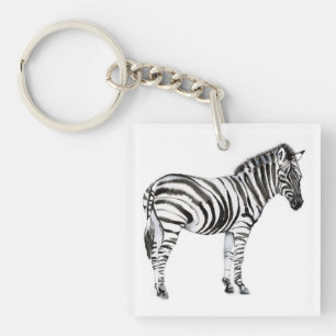 Standing Zebra Key Ring