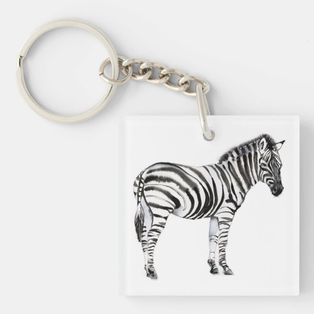 Standing Zebra Key Ring (Front)