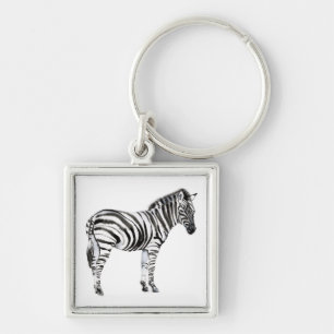 Standing Zebra Key Ring