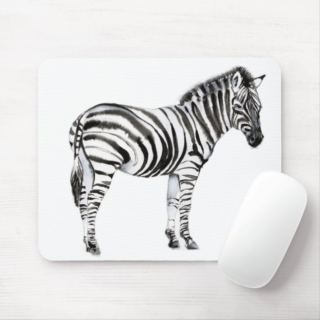 Standing Zebra Mouse Mat (With Mouse)