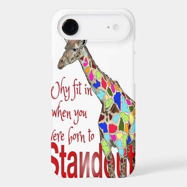 Standout cute giraffe iPhone 6 case (Back)