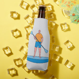 Standup Paddle Board Retro Vintage Design Gift Bottle Cooler