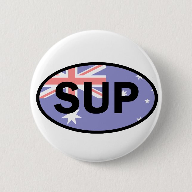 Standup Paddleboard Australia Flag 6 Cm Round Badge (Front)