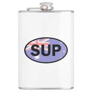 Standup Paddleboard Australia Flag Hip Flask