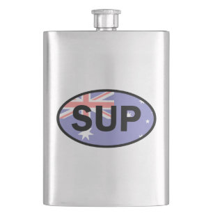 Standup Paddleboard Australia Flag Hip Flask