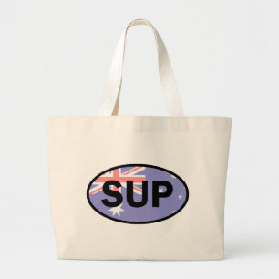 Standup Paddleboard Australia Flag Large Tote Bag