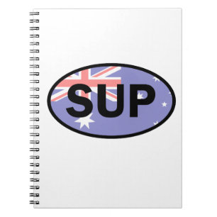 Standup Paddleboard Australia Flag Notebook