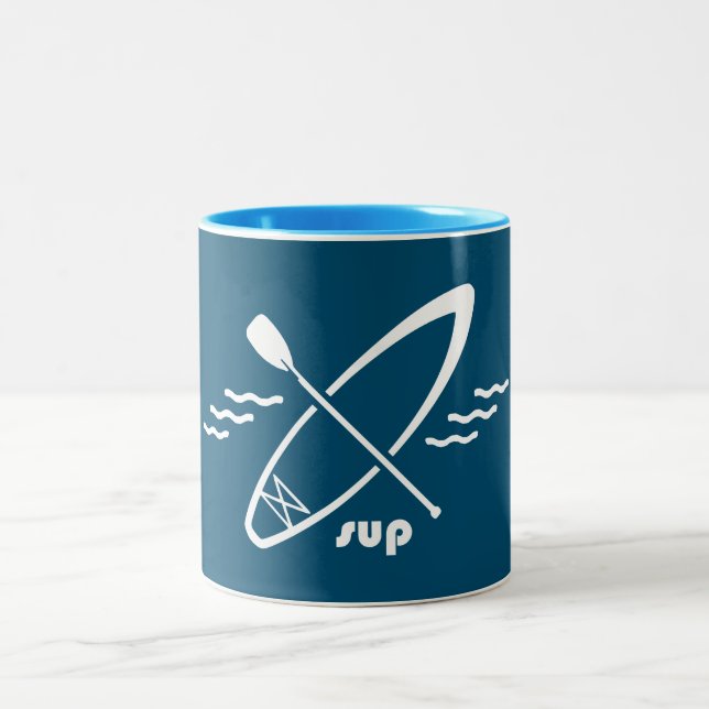 Standup Paddleboarding Two-Tone Coffee Mug (Center)