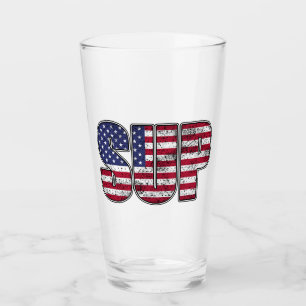 Standup Paddling SUP American Flag Glass
