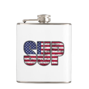 Standup Paddling SUP American Flag Hip Flask
