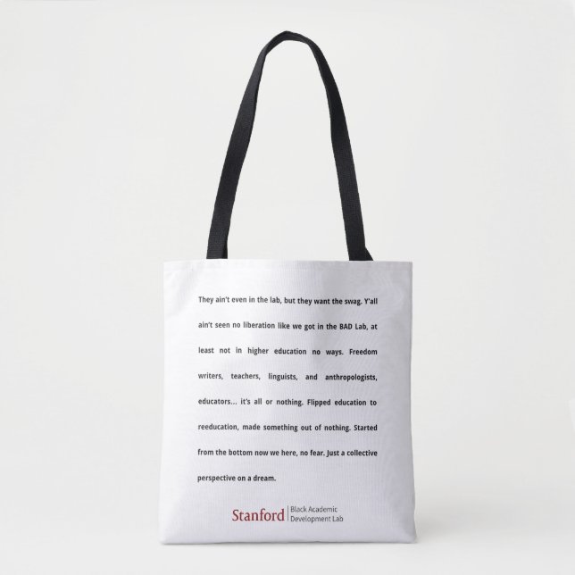 Stanford BAD Lab - Group Poem Tote Bag (Front)
