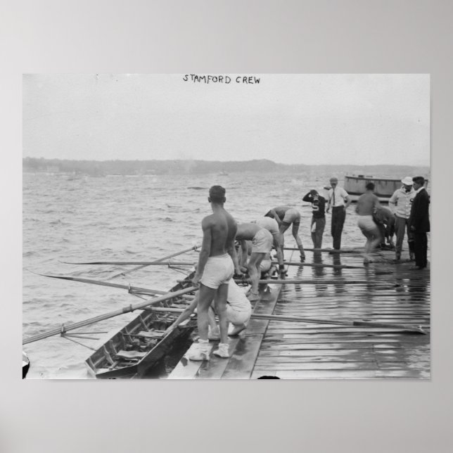 Stanford Rowing Crew Team Photograph Poster (Front)