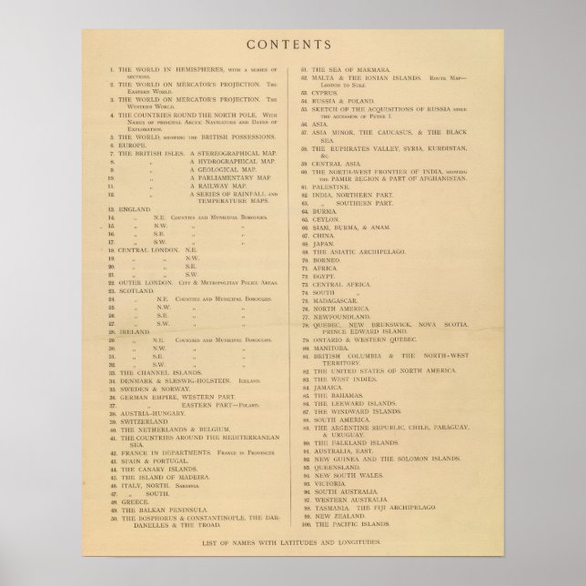 Stanford's London atlas of universal geography Poster (Front)