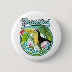 Staniel Cay travel logo 6 Cm Round Badge
