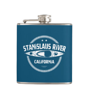Stanislaus River California Kayaking Hip Flask