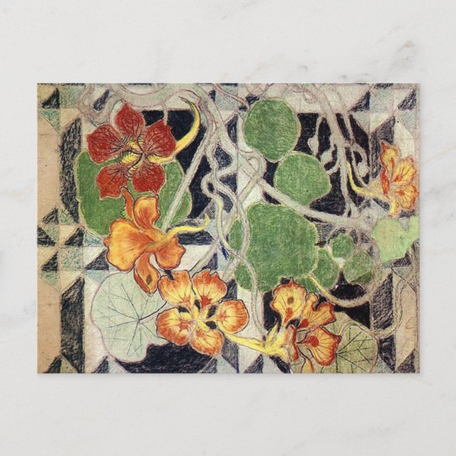 Stanisław Wyspiański ~ Art Nouveau ~ Nasturcje Postcard (Front)