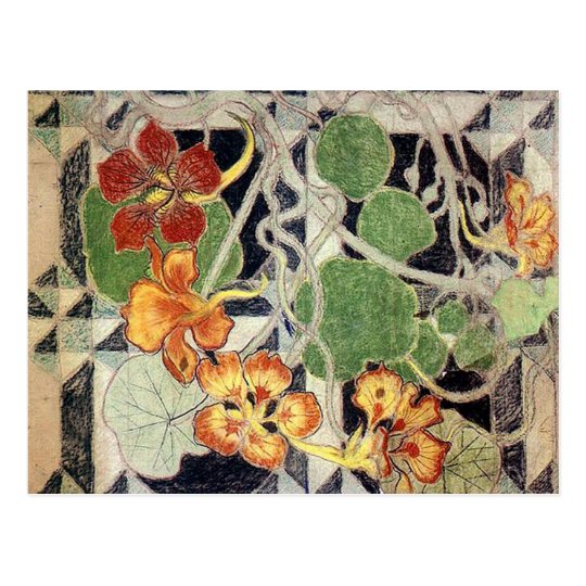 Stanisław Wyspiański ~ Art Nouveau ~ Nasturcje Postcard
